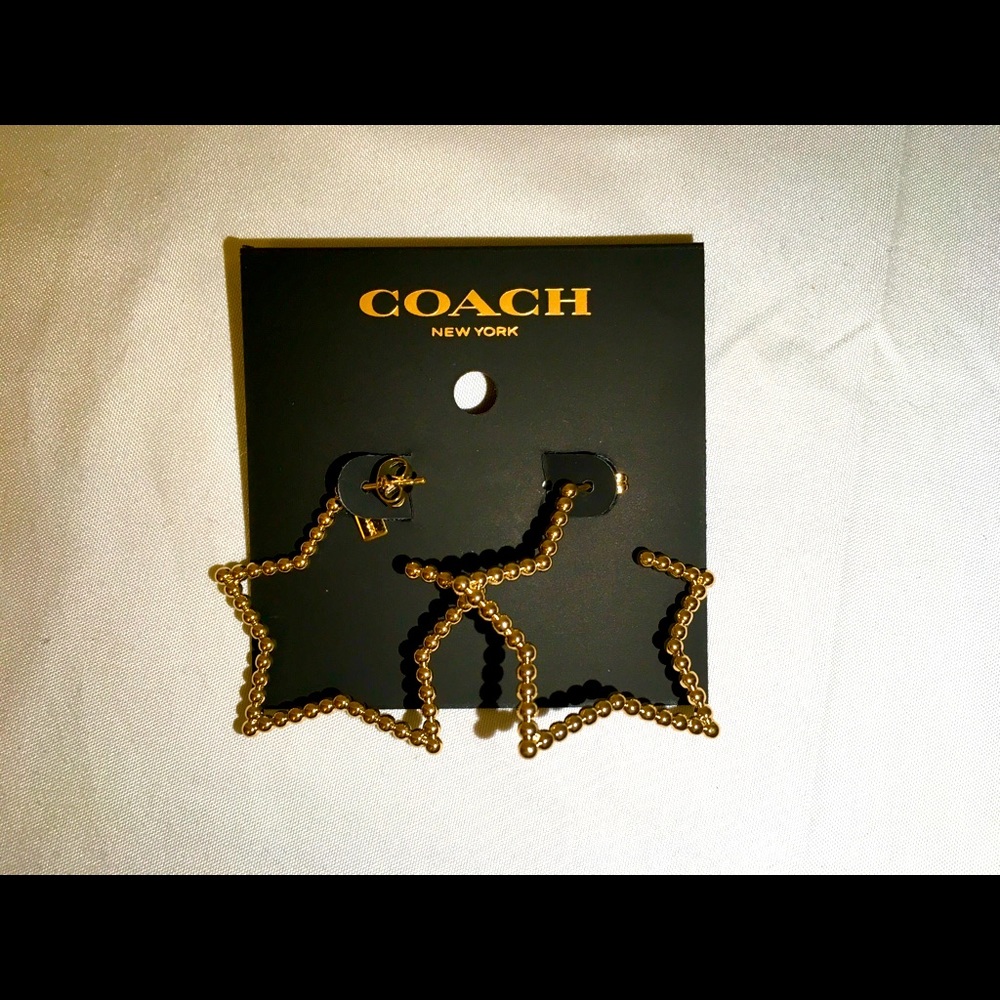 Coach Oversized Open STAR Earrings⭐️